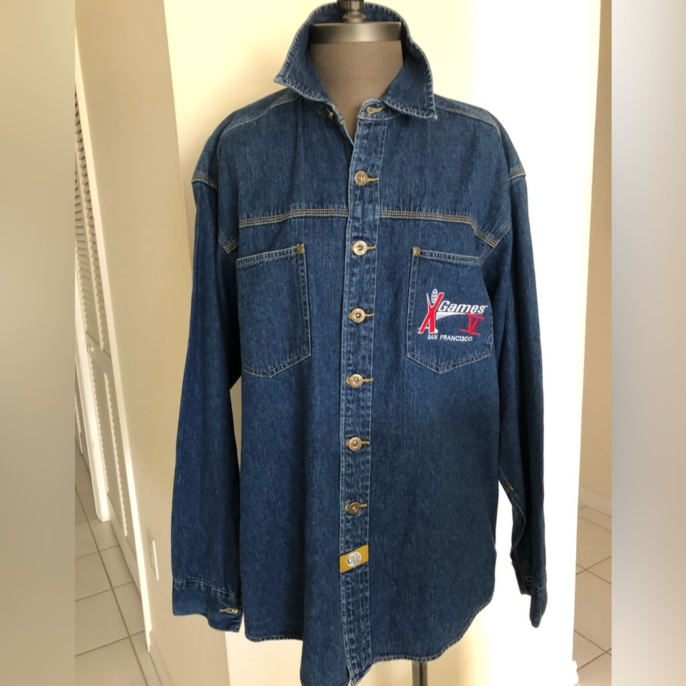 Lee Dungaree men’s dark blue long sleeve denim 7 button shirt